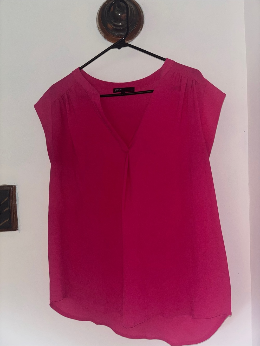 Apt. 9 Bright Magenta V-Neck Cap Sleeve Blouse